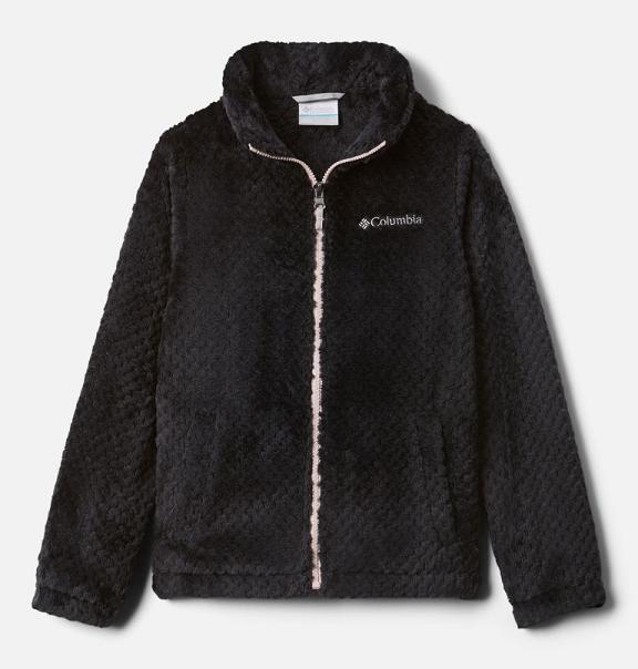 Columbia Fireside Sherpa Fleece Jacket Black For Girls NZ21305 New Zealand